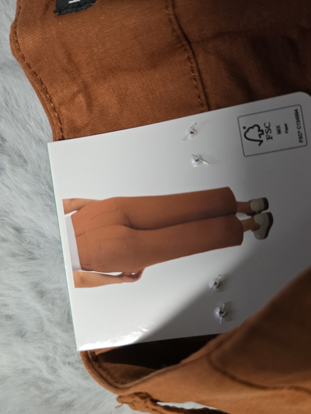 NWT Hilary Radley Rust Cropped Wide-Leg Pants - Picture 4 of 5